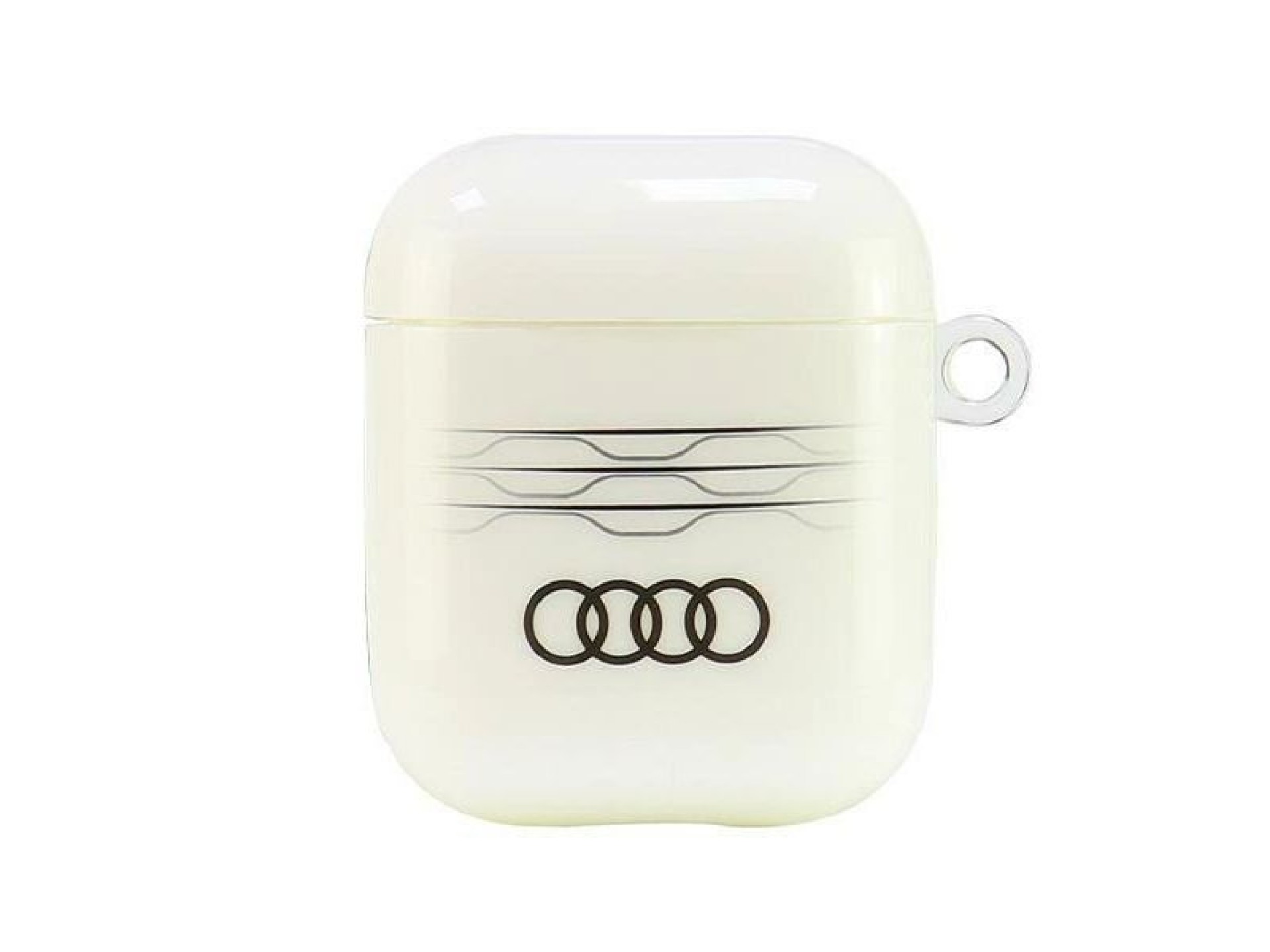 Capa Audi IML com padrão geométrico para AirPods 1/2 - Branca
