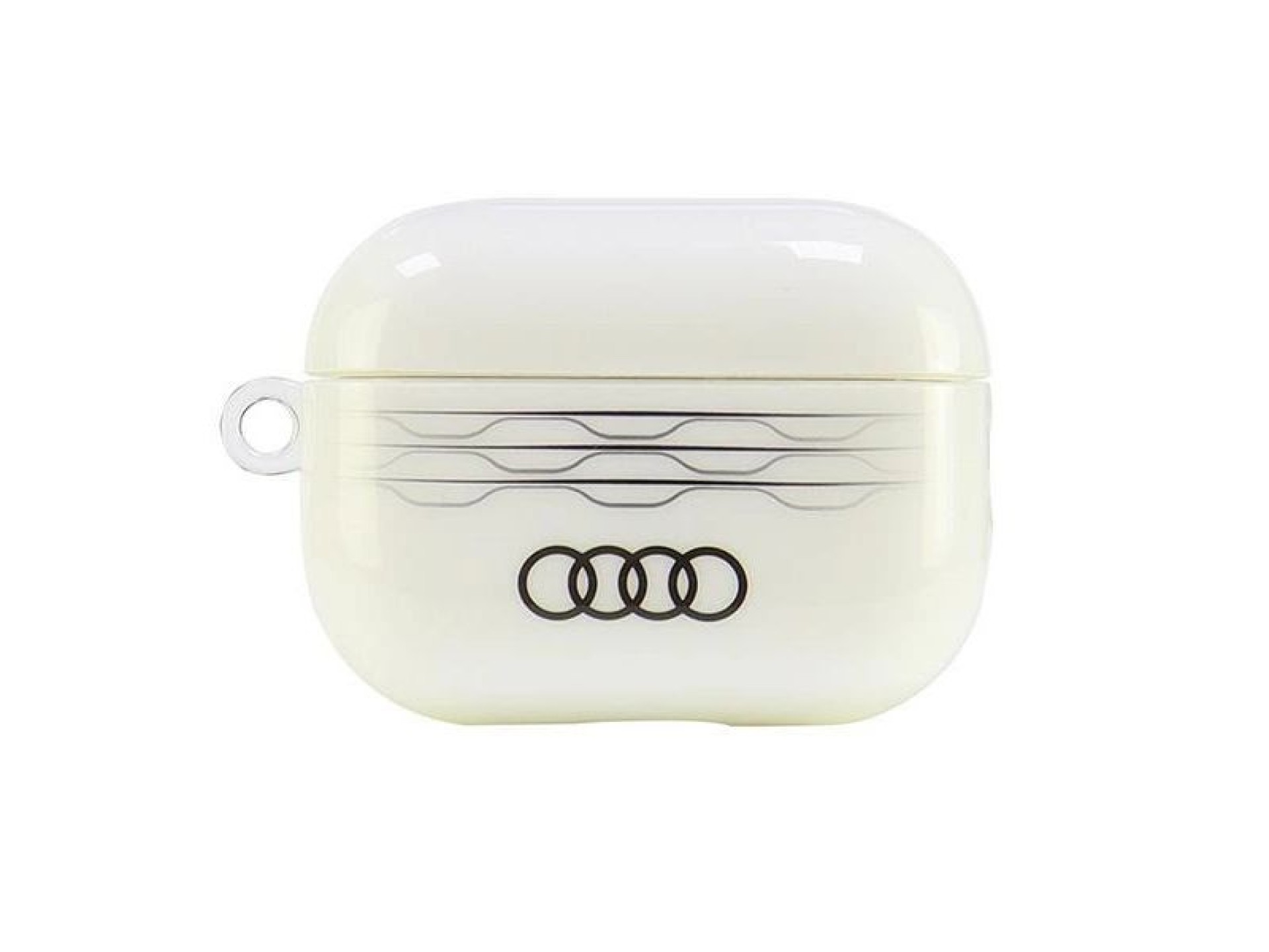 Capa Audi IML com padrão geométrico para AirPods Pro 2 - Branca
