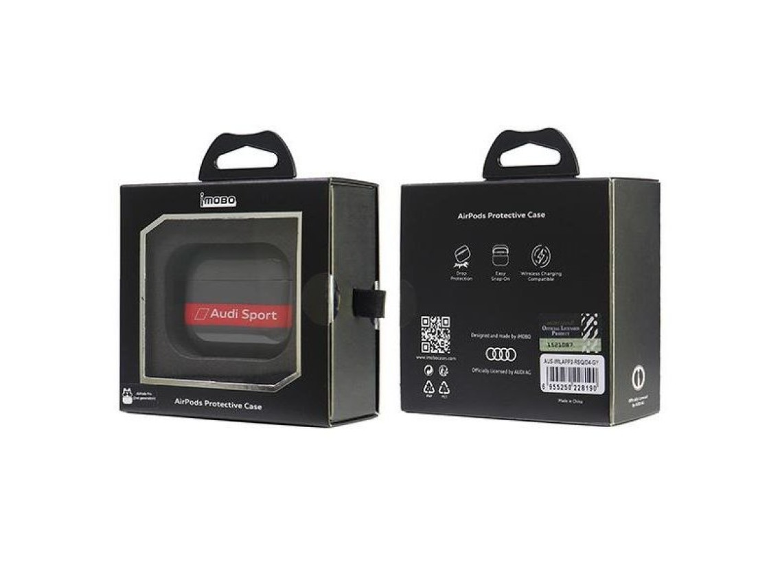 Capa esportiva Audi IML para AirPods Pro 2 - Cinza