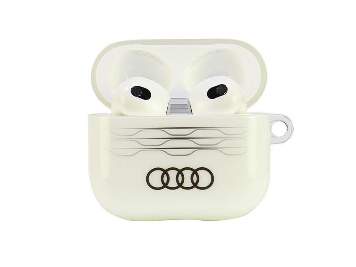 Audi IML Geometric Pattern AirPods 3 Case - White