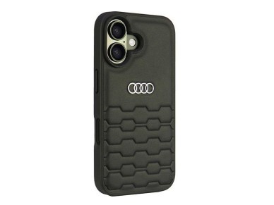 Audi Synthetic Leather iPhone 16 6.1" black/black hardcase AU-TPUPCIP16-GT/D2-BK Audi Synthetic Leather iPhone 16 6.1" black/black hardcase AU-TPUPCIP16-GT/D2-BK