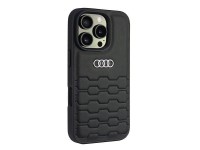 Capa rígida Audi em couro sintético para iPhone 16 Pro 6.3" preta/preta AU-TPUPCIP16P-GT/D2-BK Capa rígida Audi em couro sintético para iPhone 16 Pro 6.3" preta/preta AU-TPUPCIP16P-GT/D2-BK