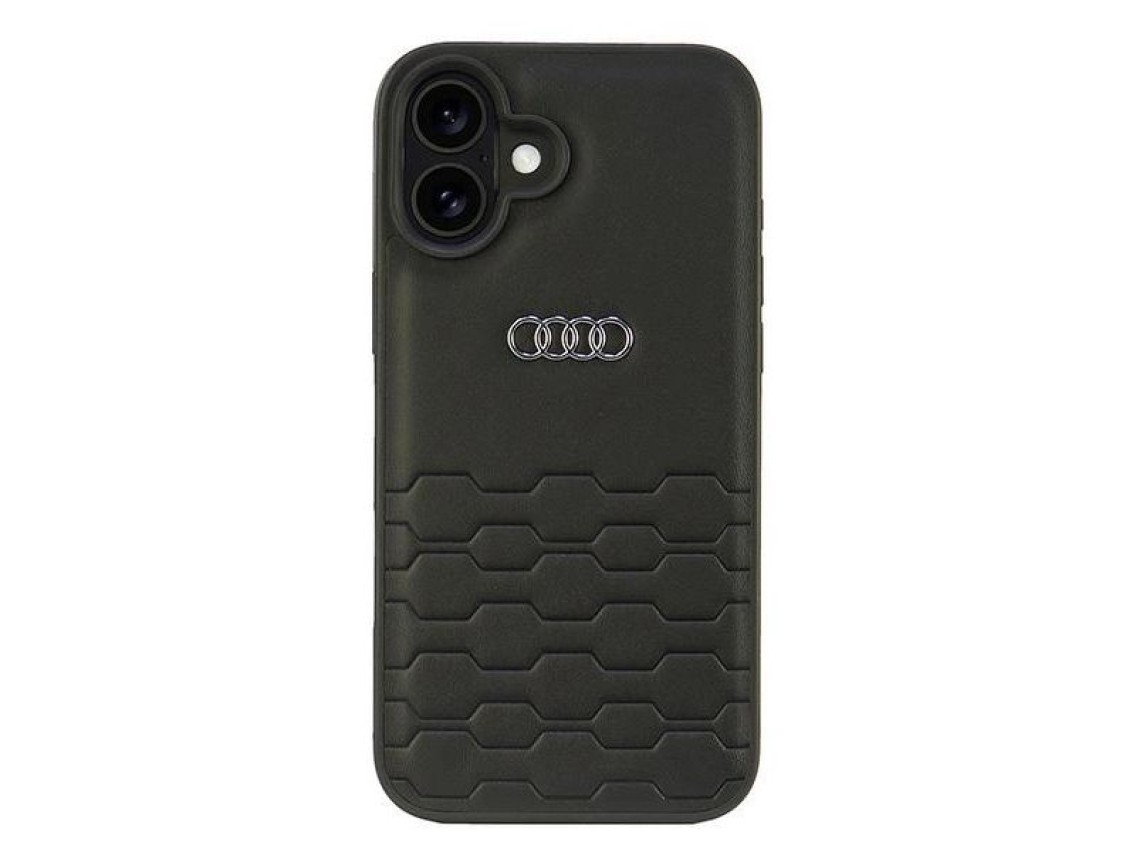 Audi Synthetic Leather iPhone 16 Plus 6.7" black/black hardcase AU-TPUPCIP16M-GT/D2-BK