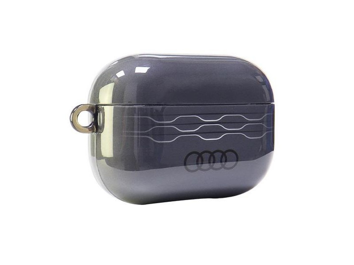 Capa Audi IML com padrão geométrico para AirPods Pro 2 - Cinza