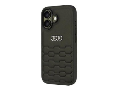 Audi Synthetic Leather iPhone 16 6.1" black/black hardcase AU-TPUPCIP16-GT/D2-BK Audi Synthetic Leather iPhone 16 6.1" black/black hardcase AU-TPUPCIP16-GT/D2-BK