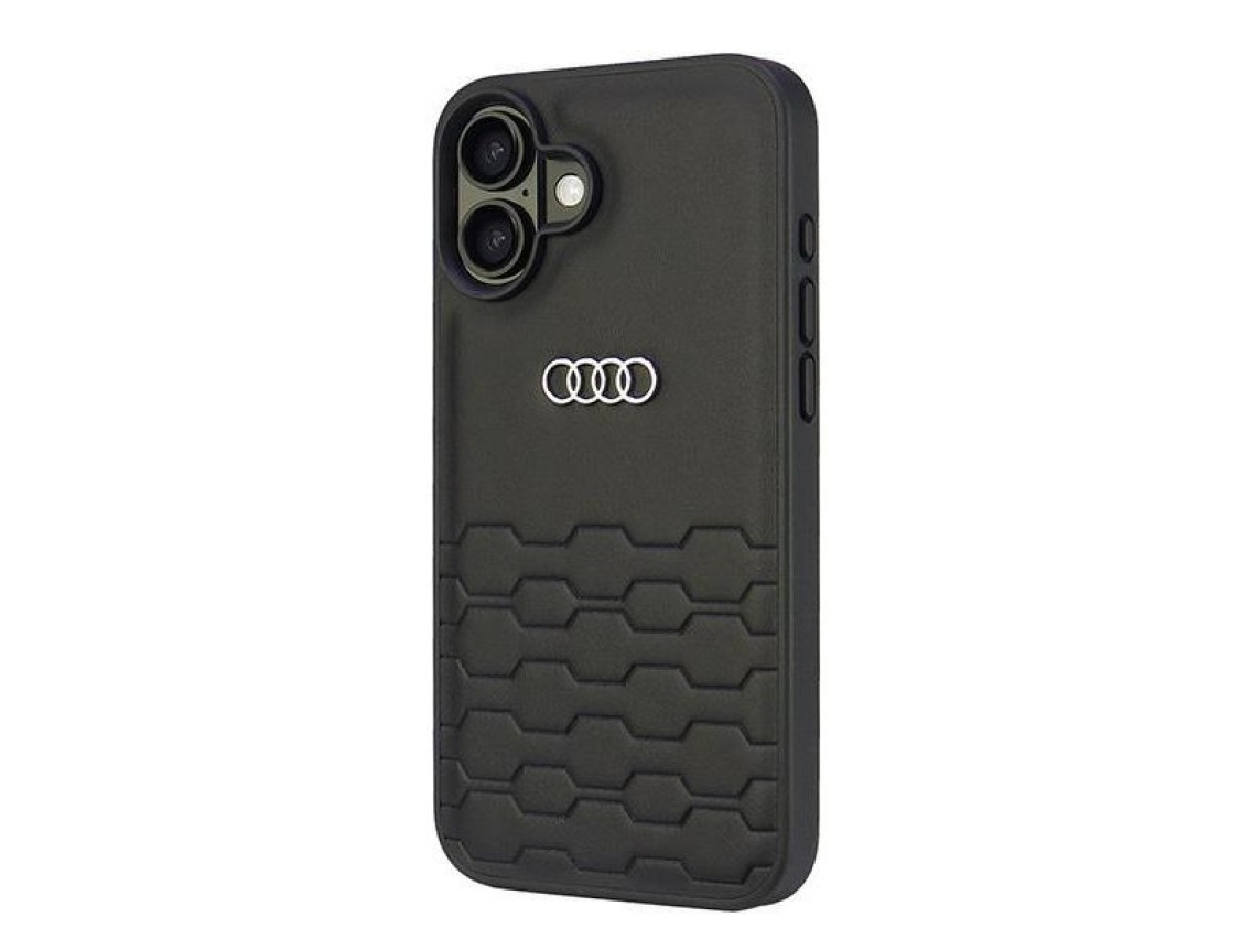 Audi Synthetic Leather iPhone 16 Plus 6.7" black/black hardcase AU-TPUPCIP16M-GT/D2-BK