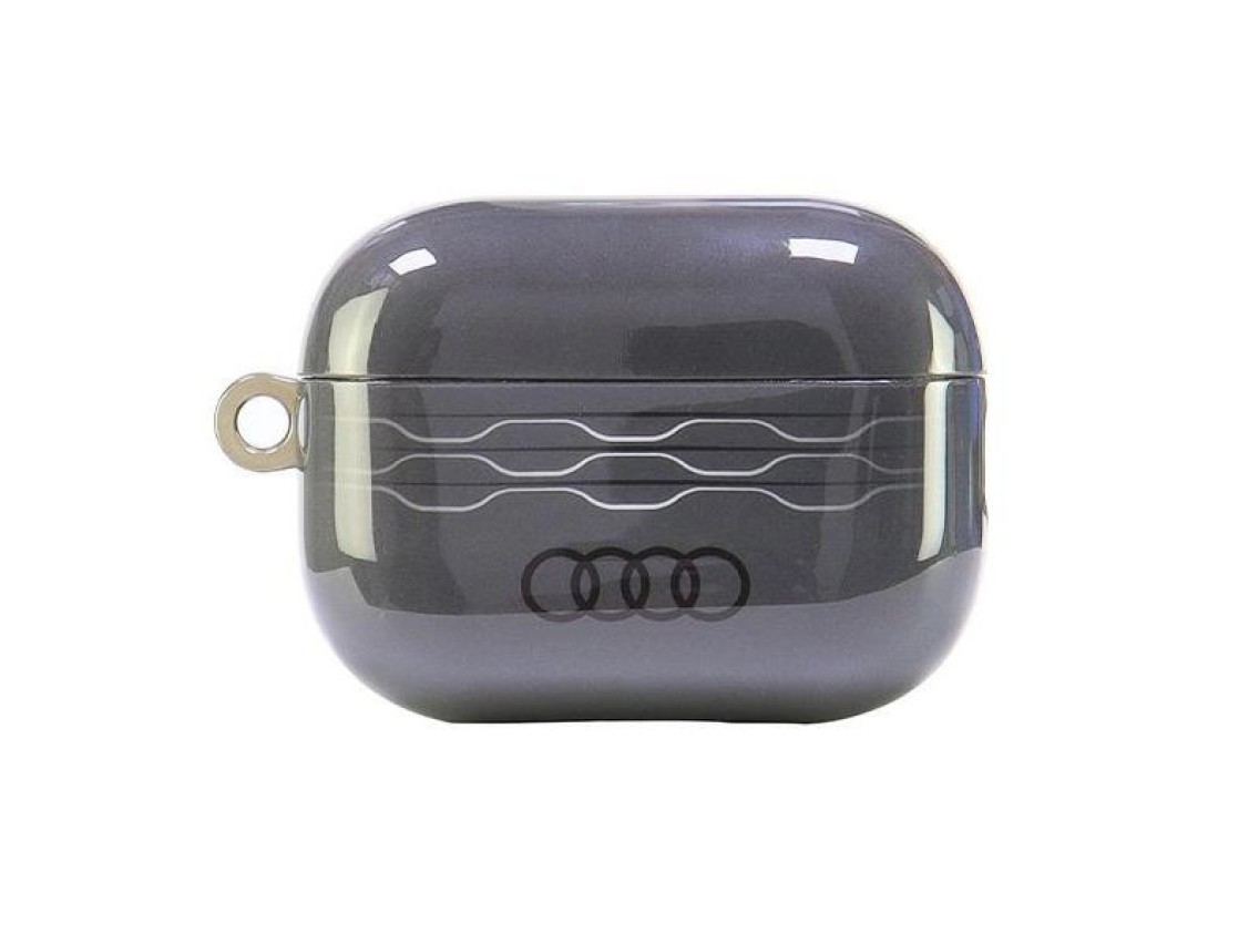 Capa Audi IML com padrão geométrico para AirPods Pro 2 - Cinza