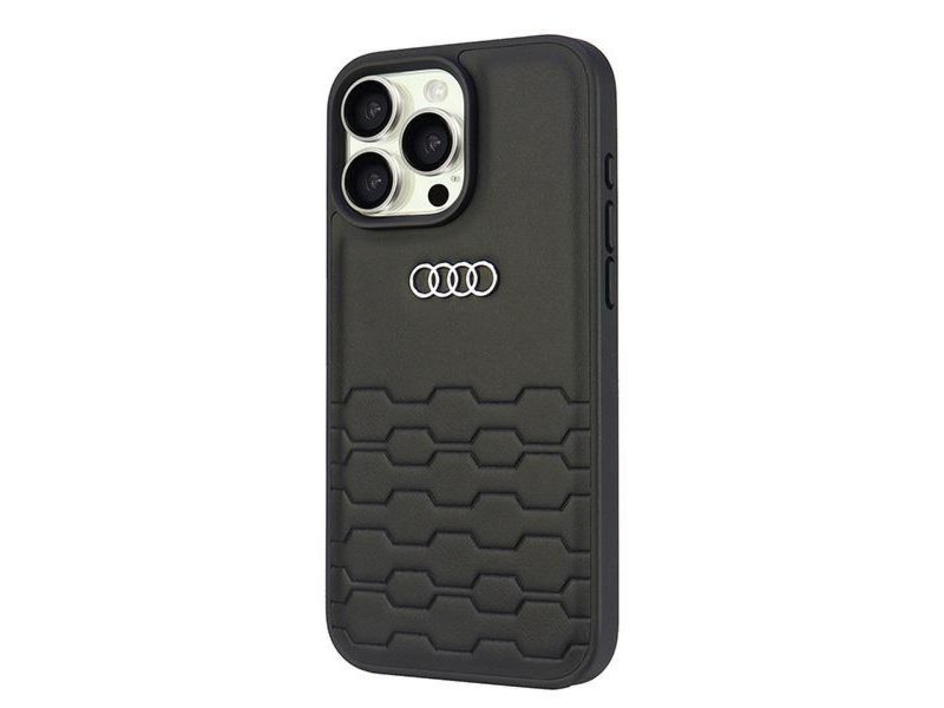 Capa rígida Audi em couro sintético para iPhone 16 Pro Max 6.9