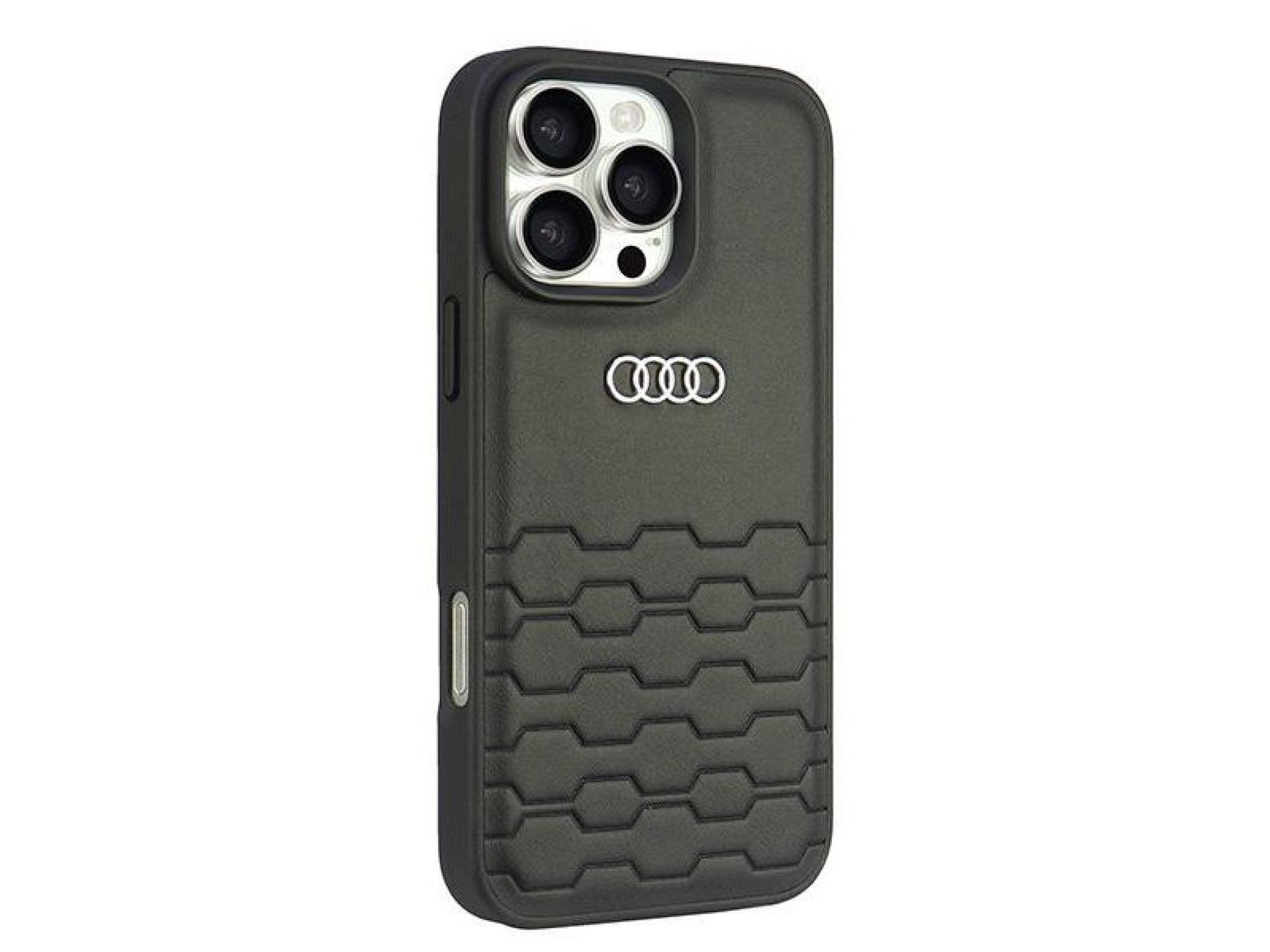 Capa rígida Audi em couro sintético para iPhone 16 Pro Max 6.9