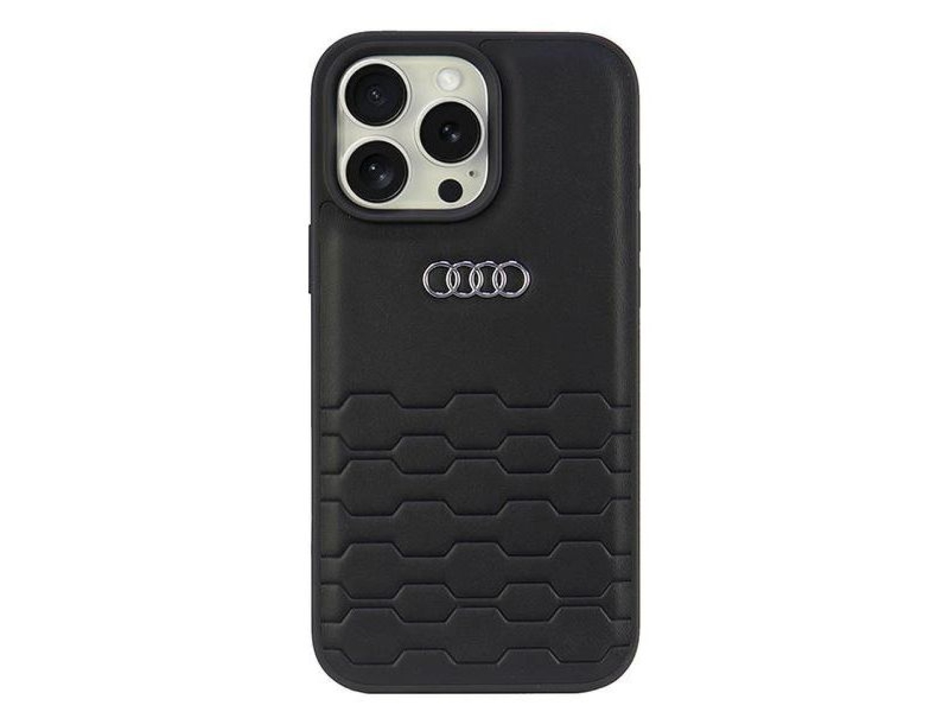 Capa rígida Audi em couro sintético para iPhone 16 Pro Max 6.9