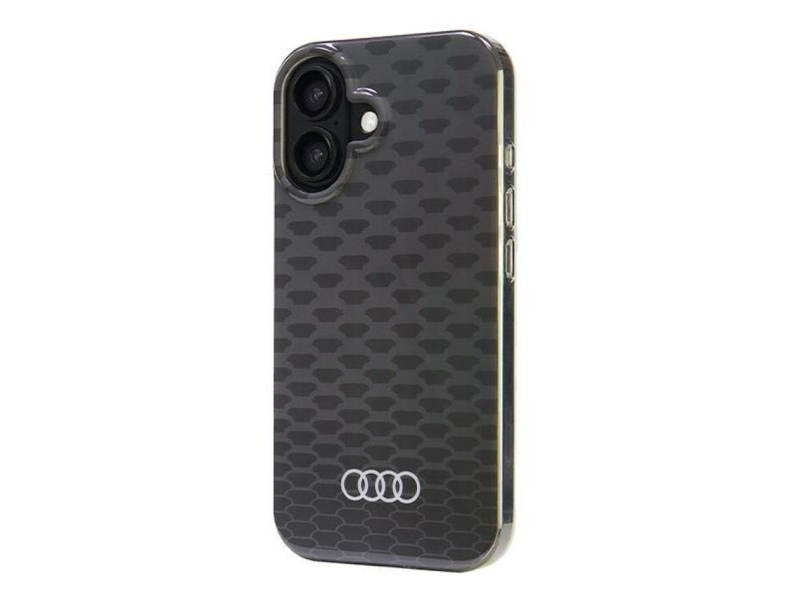Capa rígida Audi IML Stitching Pattern MagSafe para iPhone 16 6.1" preta/preta AU-IMLMIP16-Q5/D3-BK