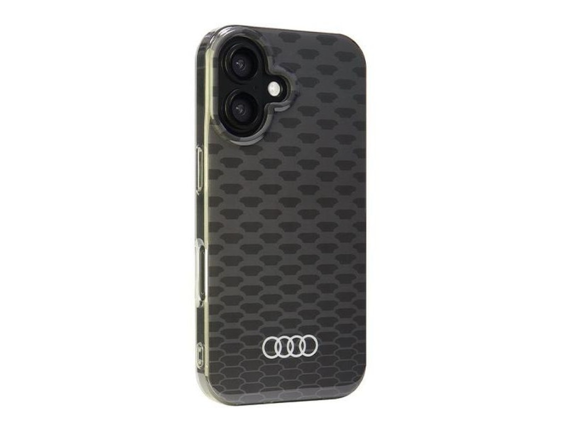Capa rígida Audi IML Stitching Pattern MagSafe para iPhone 16 6.1" preta/preta AU-IMLMIP16-Q5/D3-BK