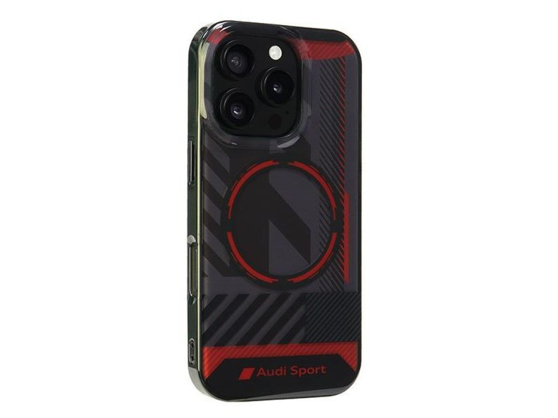 Capa rígida Audi IML Sport MagSafe para iPhone 16 Pro 6.3" preta/preta AUS-IMLMIP16P-RSQ/D2-BK