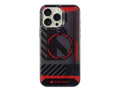 Funda r�gida Audi IML Sport MagSafe para iPhone 16 Pro Max de 6,9" en color negro/negro (AUS-IMLMIP1