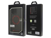 Audi Carbon Fiber Sport Red Circle MagSafe Case for iPhone 16 Pro Max 6.9" - Black Audi Carbon Fiber Sport Red Circle MagSafe Case for iPhone 16 Pro Max 6.9" - Black