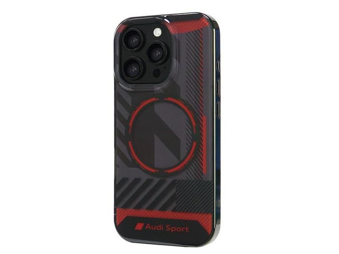 Capa rígida Audi IML Sport MagSafe para iPhone 16 Pro 6.3" preta/preta AUS-IMLMIP16P-RSQ/D2-BK