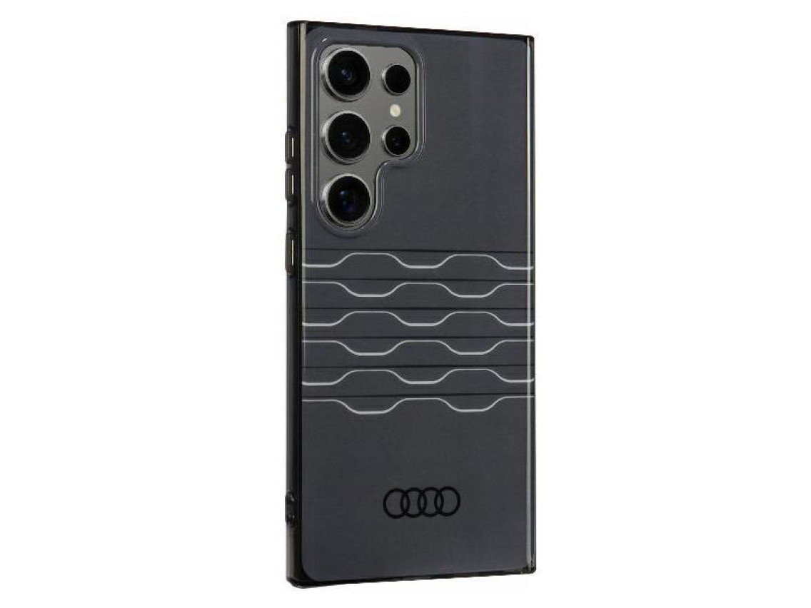 Capa rígida Audi IML Geometric Pattern S24 Ultra S928 preta/preta AU-IMLS24U-A6/D3-BK