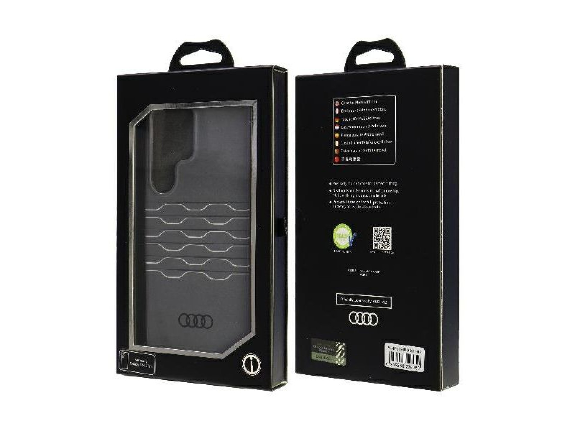 Capa rígida Audi IML Geometric Pattern S24 Ultra S928 preta/preta AU-IMLS24U-A6/D3-BK
