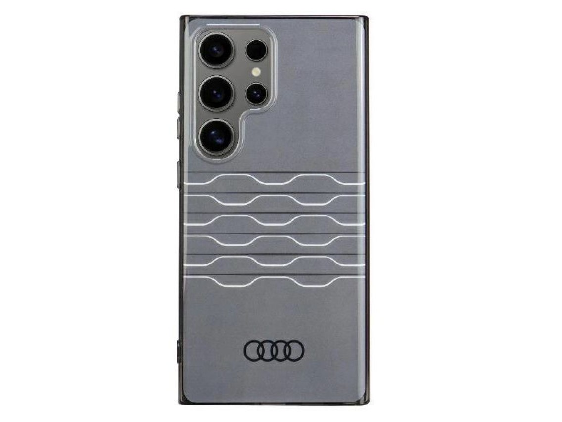 Capa rígida Audi IML Geometric Pattern S24 Ultra S928 preta/preta AU-IMLS24U-A6/D3-BK