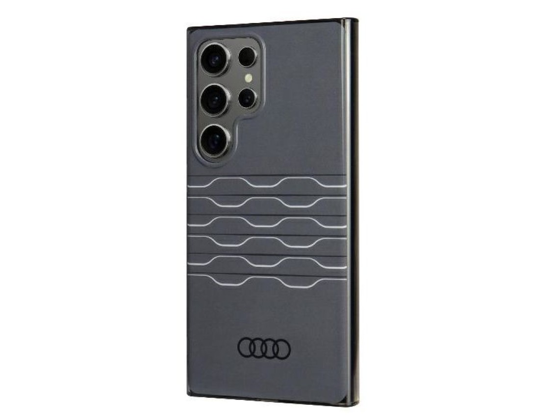 Capa rígida Audi IML Geometric Pattern S24 Ultra S928 preta/preta AU-IMLS24U-A6/D3-BK