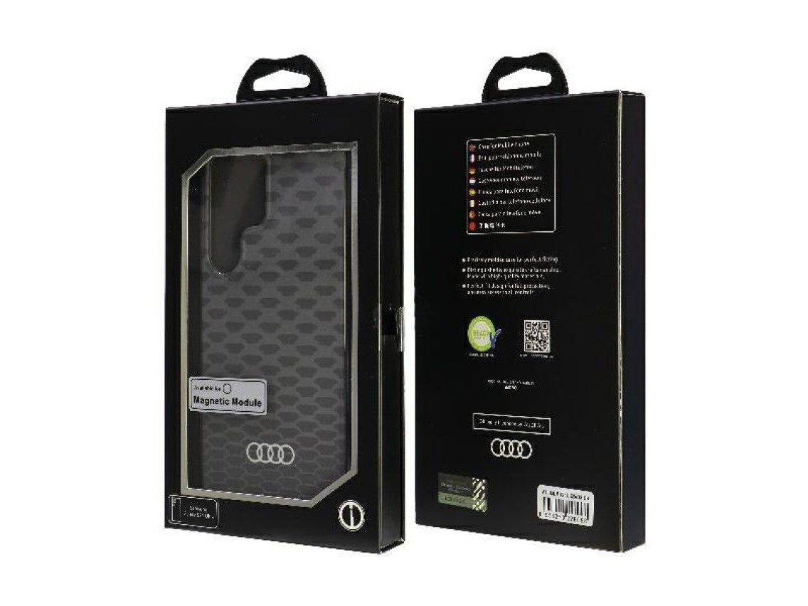Audi IML Stitching Pattern MagSafe Case S24 Ultra S928 black/black hardcase AU-IMLMS24U-Q5/D3-BK