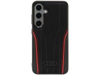 Capa rígida Audi Genuine Leather MagSafe S24 S921 preta e vermelha AU-TPUPCS24-R8/D3-RD Capa rígida Audi Genuine Leather MagSafe S24 S921 preta e vermelha AU-TPUPCS24-R8/D3-RD