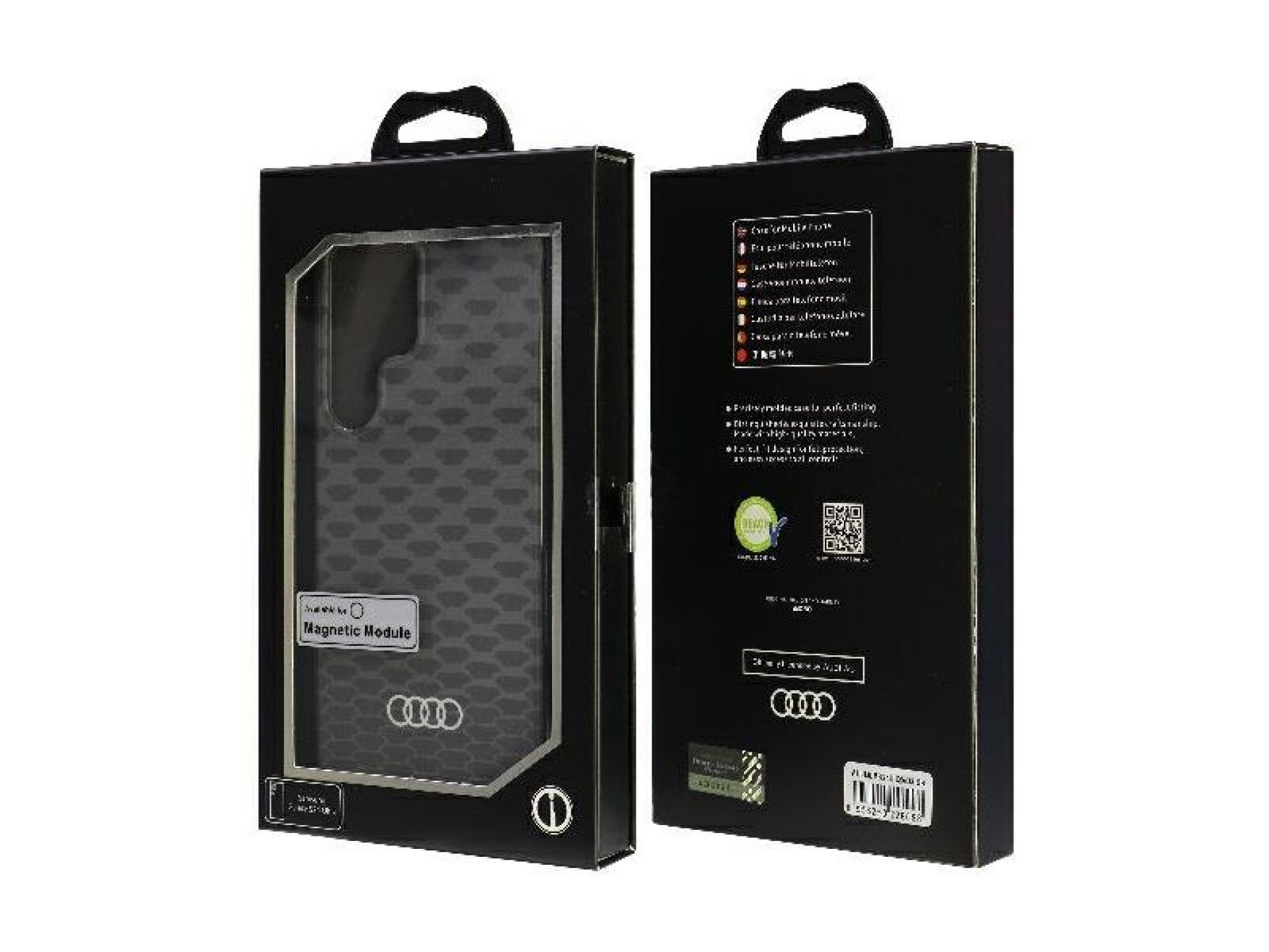 Audi IML Stitching Pattern MagSafe Case S24 Ultra S928 black/black hardcase AU-IMLMS24U-Q5/D3-BK
