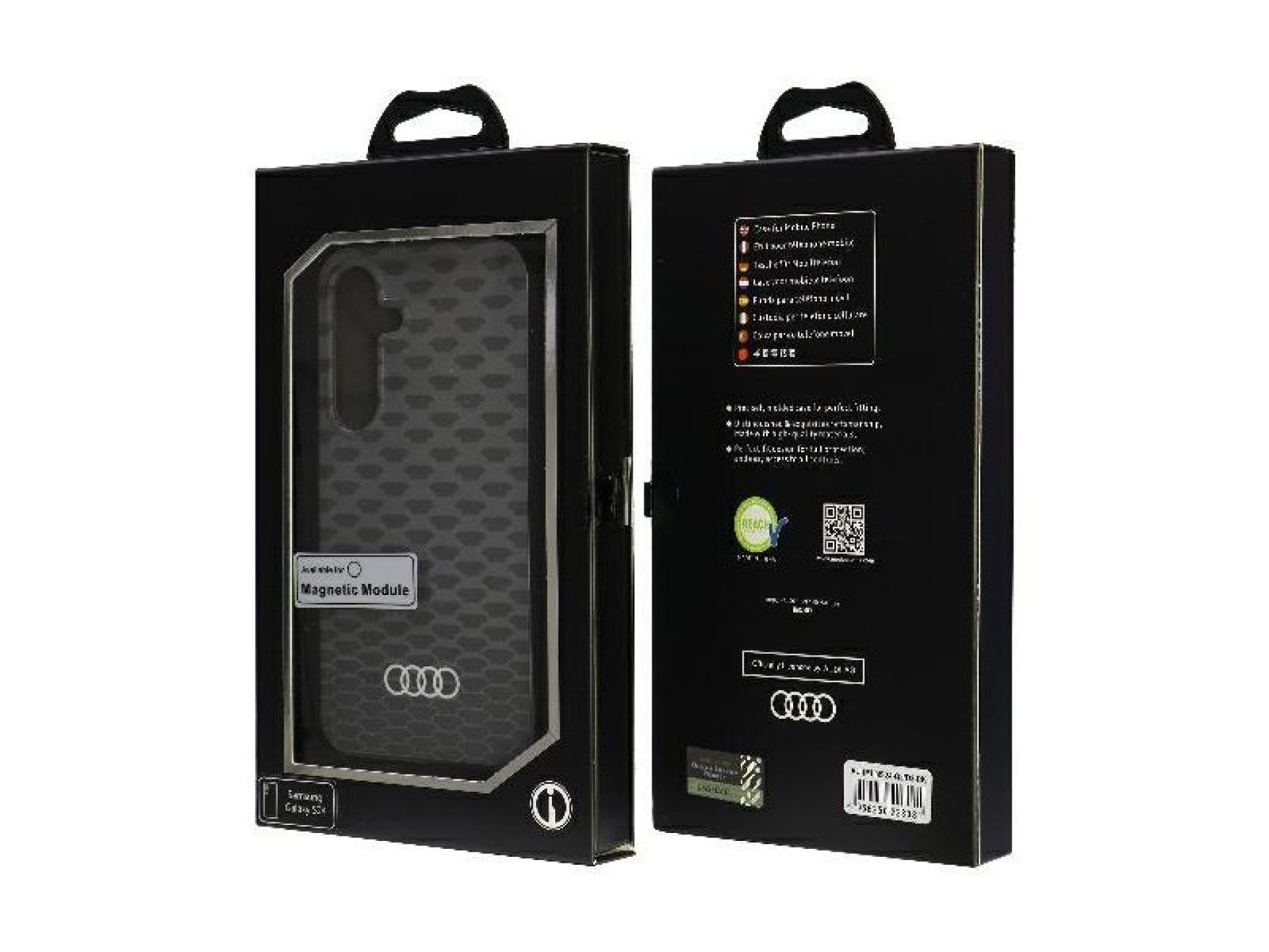 Audi IML Stitching Pattern MagSafe Case S24 S921 black/black hardcase AU-IMLMS24-Q5/D3-BK