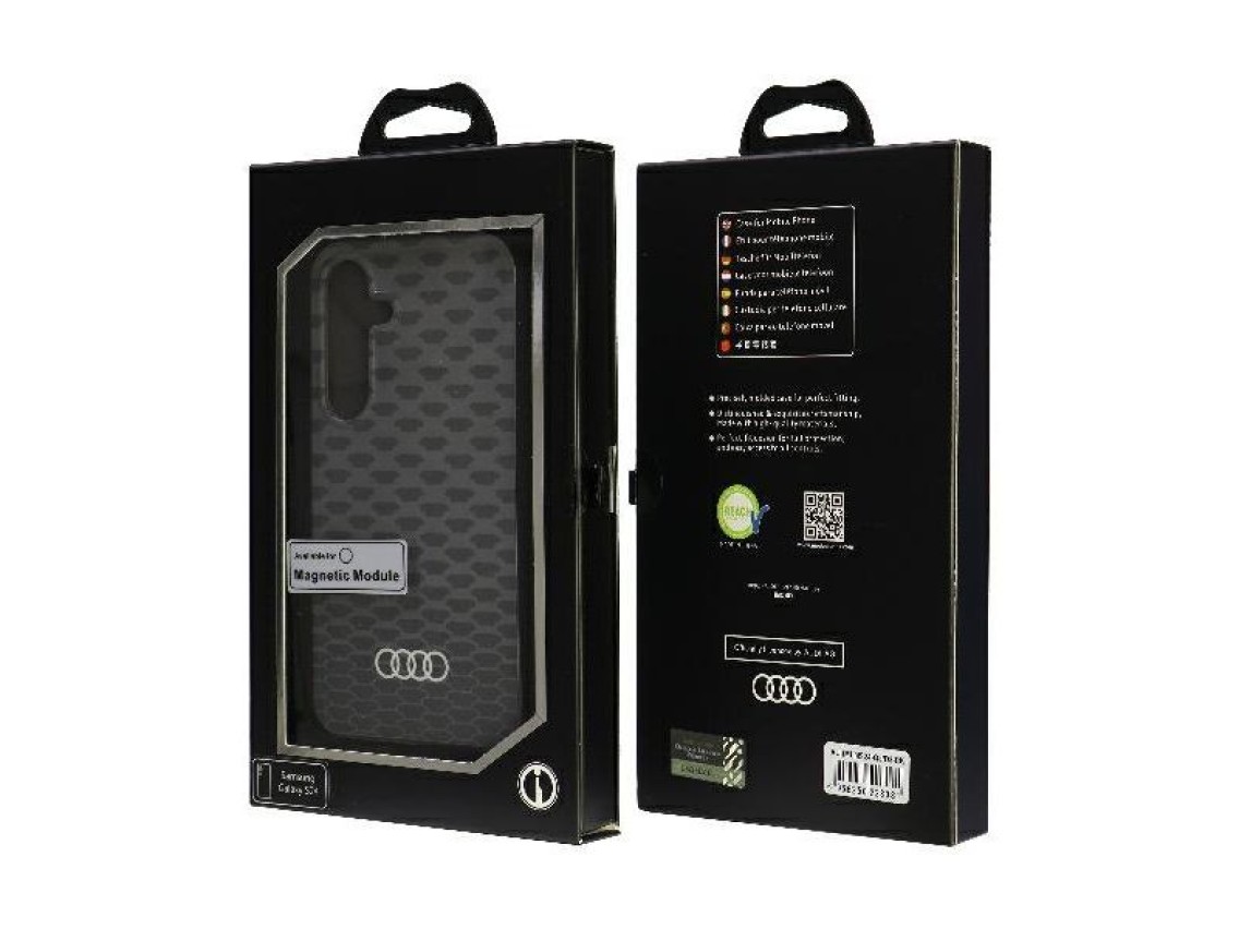 Audi IML Stitching Pattern MagSafe Case S24 S921 black/black hardcase AU-IMLMS24-Q5/D3-BK
