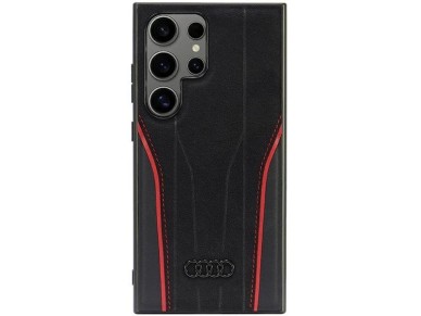 Audi Genuine Leather MagSafe S24 Ultra S928 black-red hardcase AU-TPUPCS24U-R8/D3-RD