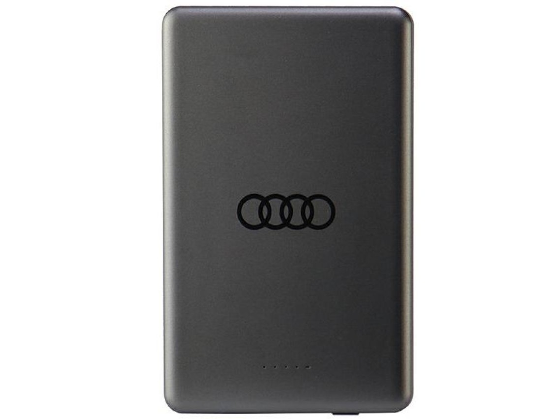 Powerbank Audi Big Logo MagSafe inductive 15W 5000mAh - gray