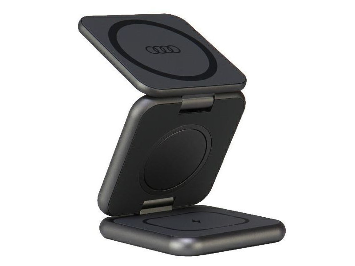 Audi Big Logo foldable inductive charger 3in1 0 - gray