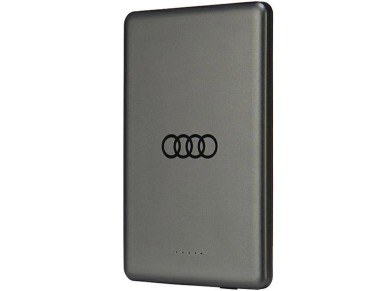 Powerbank Audi Big Logo MagSafe inductive 15W 5000mAh - gray Powerbank Audi Big Logo MagSafe inductive 15W 5000mAh - gray