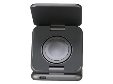 Carregador indutivo dobrável Audi Big Logo 3 em 1 - cinza Carregador indutivo dobrável Audi Big Logo 3 em 1 - cinza