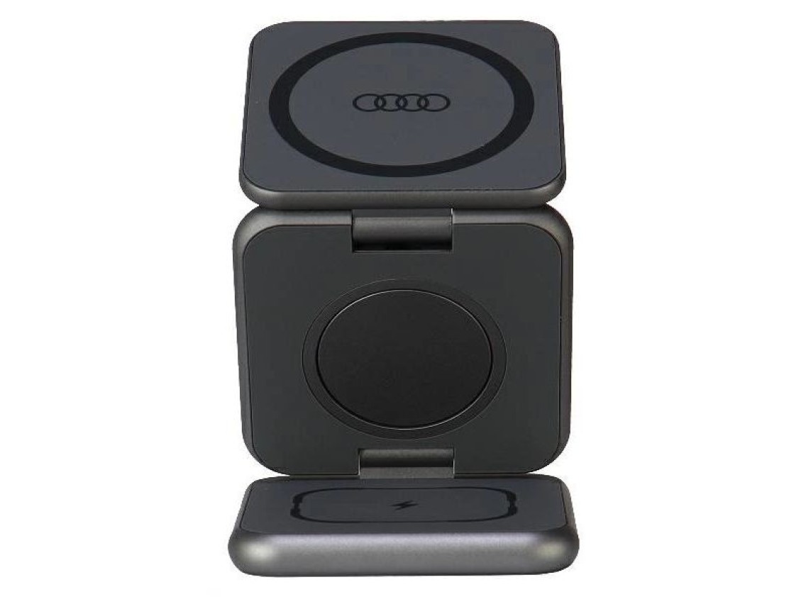 Audi Big Logo foldable inductive charger 3in1 0 - gray