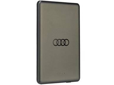 Powerbank Audi Big Logo MagSafe inductive 15W 5000mAh - gray Powerbank Audi Big Logo MagSafe inductive 15W 5000mAh - gray