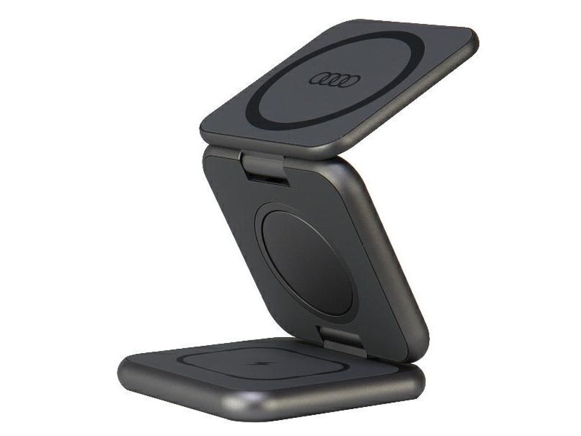 Cargador inductivo plegable Audi Big Logo 3 en 1 - gris
