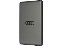 Powerbank Audi Big Logo MagSafe inductive 15W 5000mAh - gray