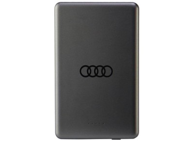 Powerbank Audi Big Logo MagSafe inductive 15W 5000mAh - gray Powerbank Audi Big Logo MagSafe inductive 15W 5000mAh - gray
