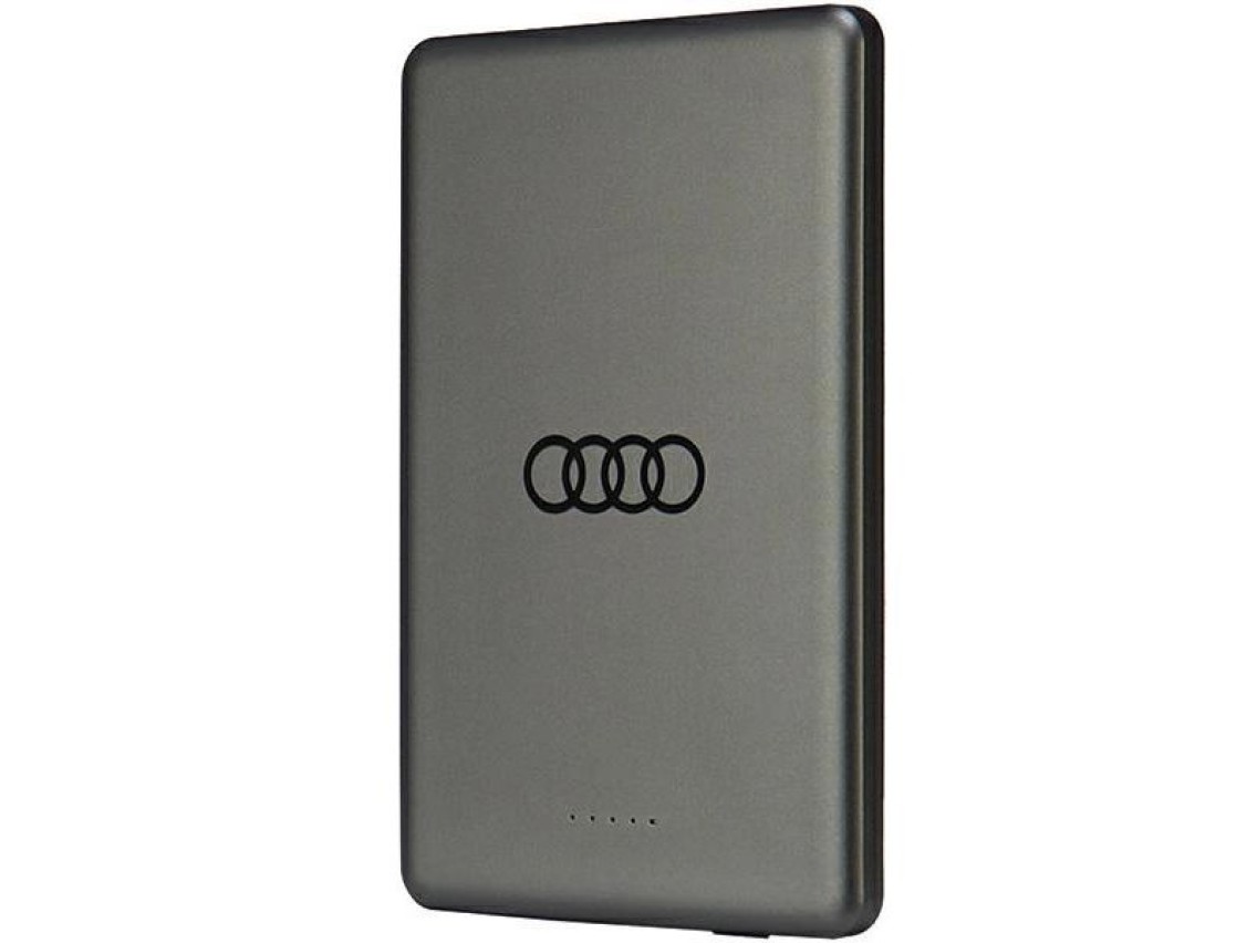 Powerbank Audi Big Logo MagSafe inductive 15W 5000mAh - gray