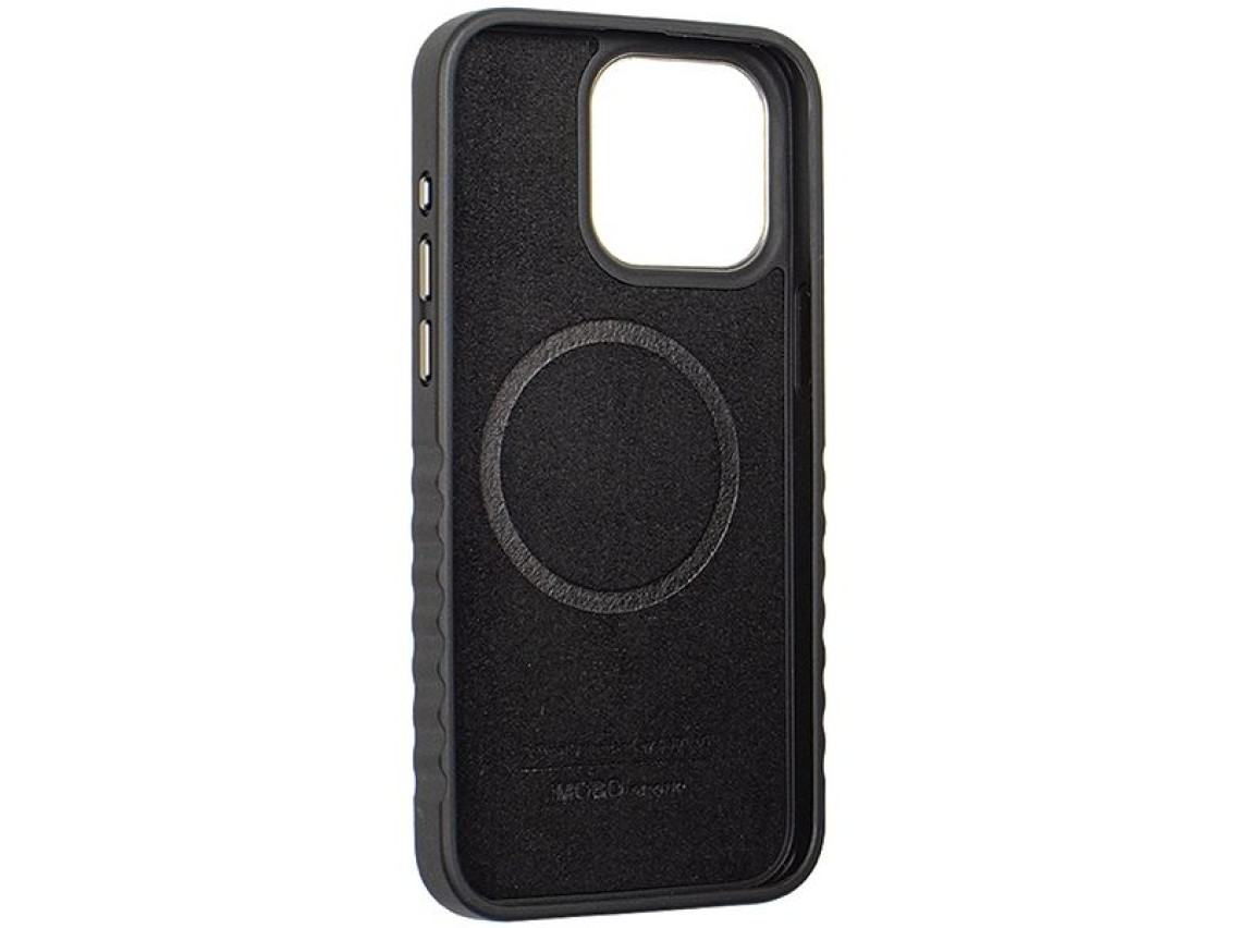 Audi Genuine Leather case with MagSafe for iPhone 15 Pro Max - black and red