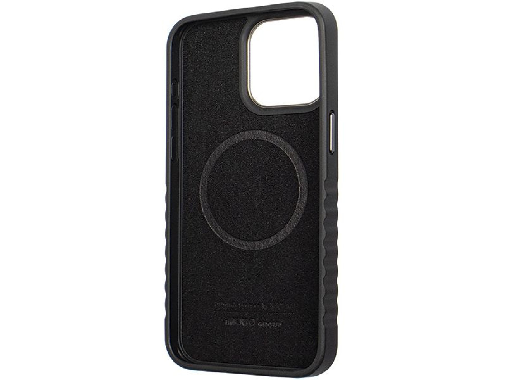 Audi Genuine Leather case with MagSafe for iPhone 15 Pro - black and red