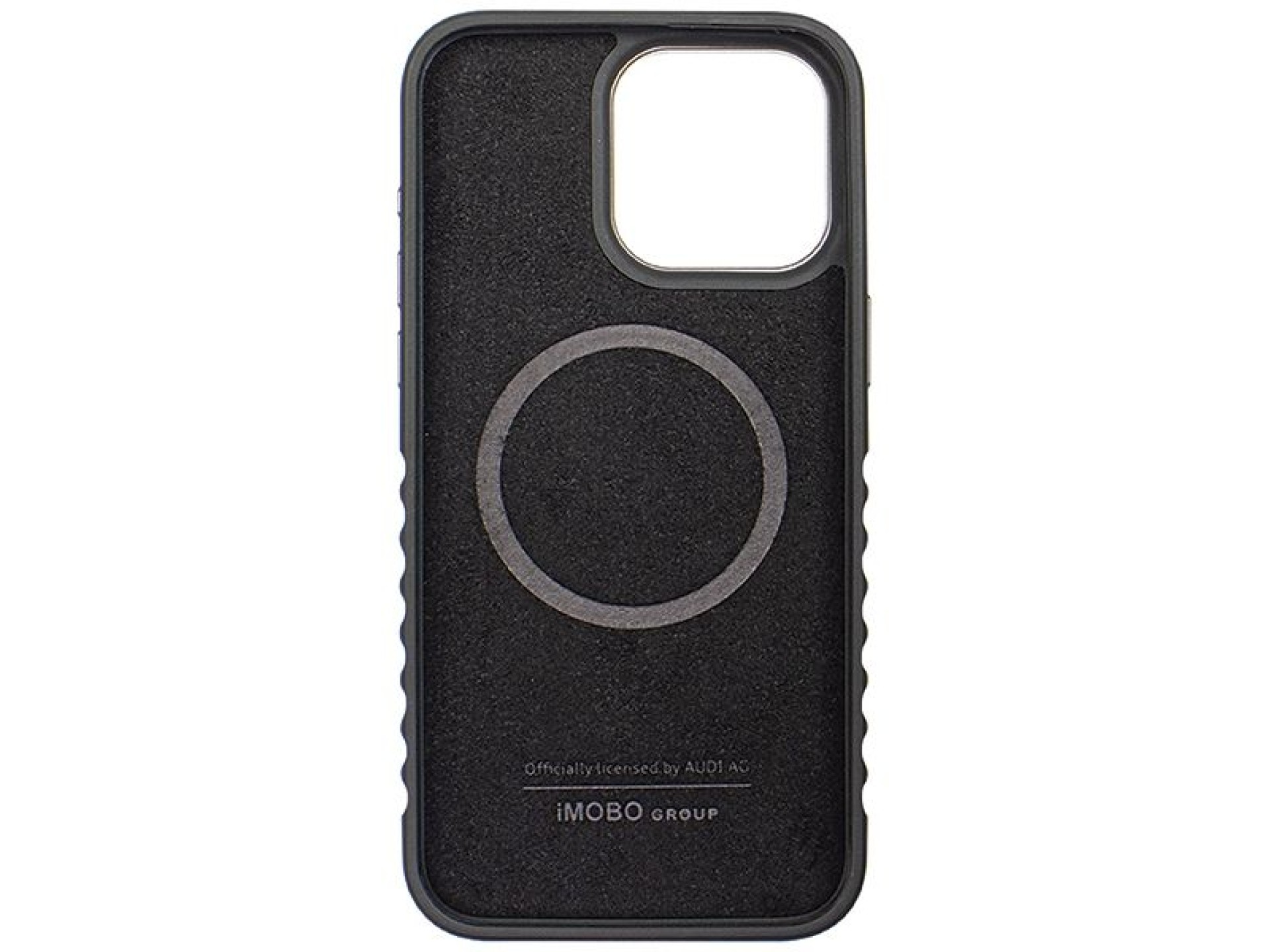 Audi Genuine Leather case with MagSafe for iPhone 15 Pro Max - black and red