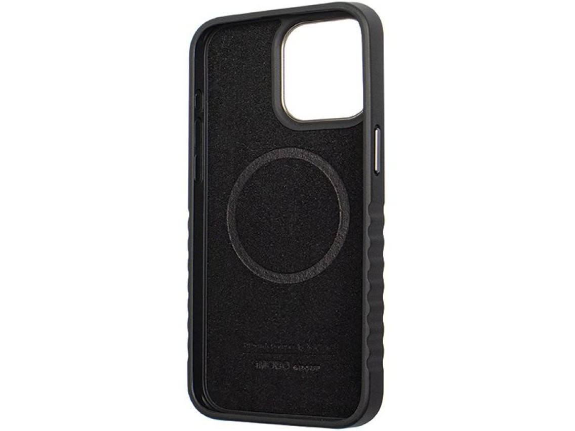 Audi Genuine Leather case with MagSafe for iPhone 15 Pro Max - black and red