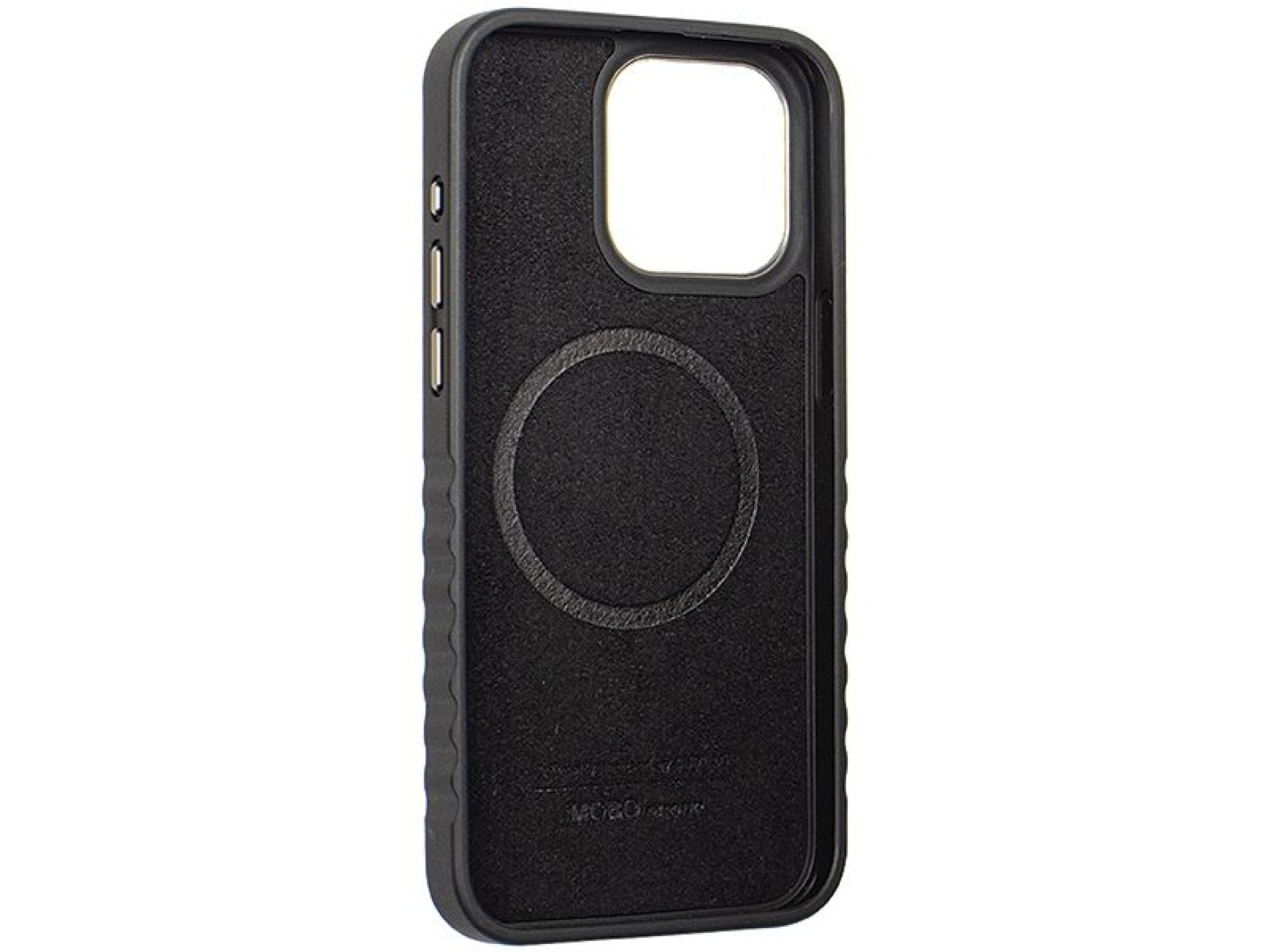 Audi Genuine Leather case with MagSafe for iPhone 15 Pro - black and red
