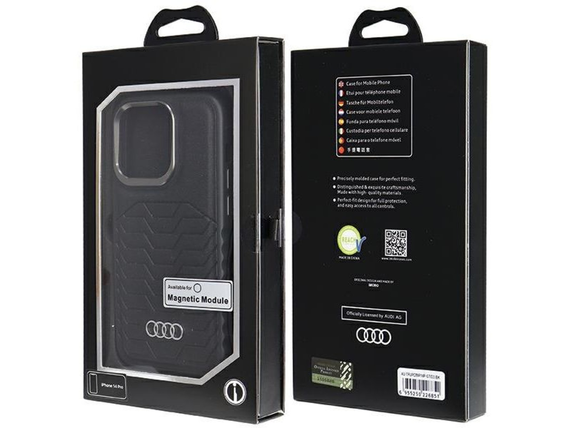 Audi Synthetic Leather case with MagSafe for iPhone 14 Pro - black