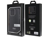Audi Synthetic Leather case with MagSafe for iPhone 14 Pro - black Audi Synthetic Leather case with MagSafe for iPhone 14 Pro - black