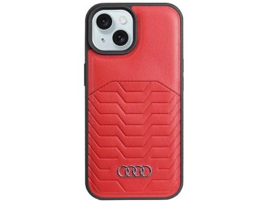 Audi Synthetic Leather Case with MagSafe for iPhone 15 Plus / 14 Plus - Red Audi Synthetic Leather Case with MagSafe for iPhone 15 Plus / 14 Plus - Red