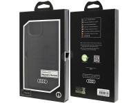 Capa Audi em couro sintético com MagSafe para iPhone 15 Plus / 14 Plus - Preta Capa Audi em couro sintético com MagSafe para iPhone 15 Plus / 14 Plus - Preta