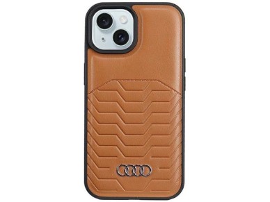 Audi Synthetic Leather case with MagSafe for iPhone 15 / 14 / 13 - brown Audi Synthetic Leather case with MagSafe for iPhone 15 / 14 / 13 - brown